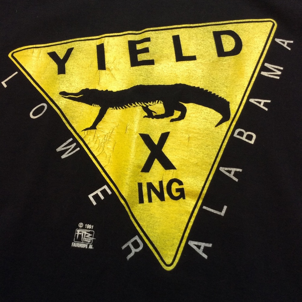 VTG 1991 YIELD TO GATORS FAIRHOPE AL SINGLE STITCH